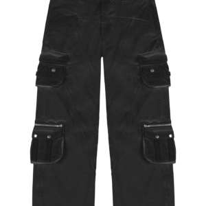 Heavy Wash Black Cargo